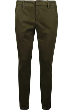 Dondup Bukser, Herre, Grøn, W30, Uld, Slim Chino Bukser