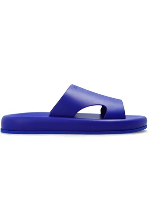 Salvatore Ferragamo Sko, Herre, Blå, 40 EU, Læder, Dolce Platform Slides