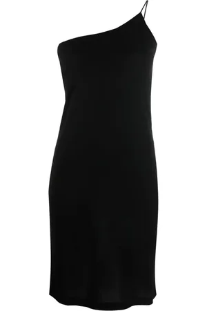 Dsquared2 Kjole, Dame, Sort, S, Uld, One Shoulder Mini Kjole