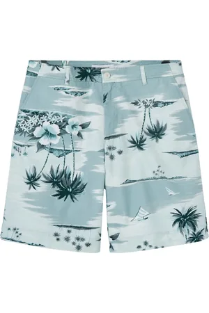 Maison Kitsuné Shorts, Herre, Flerfarvet, 3XS, Bomuld, Blå Bermuda Shorts