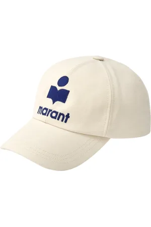 Isabel Marant Tilbehør, Herre, Hvid, 57 CM, Beige Logo Hat