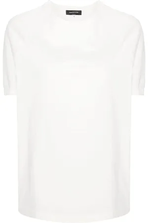Fabiana Filippi Top, Dame, Hvid, XS, Bomuld, Hvid Bomuldsjersey T-shirt