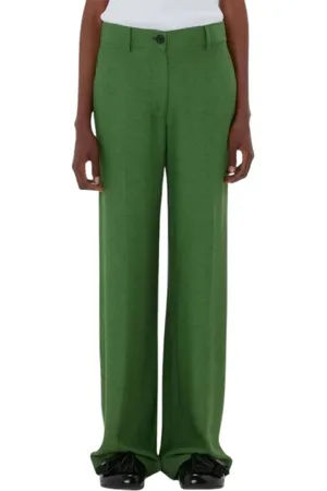 J.W.Anderson Bukser, Dame, Grøn, S, Uld, Apple Wide-Leg Bukser