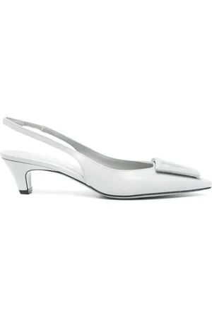 ROBERTO FESTA Sko, Dame, Hvid, 37 EU, Læder, Elastiske slingback-kilehælsandaler