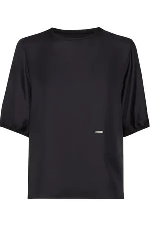 Dsquared2 Top, Dame, Sort, 2XS, Uld, Stilfuld Fashion Apparel Collection T-shirt