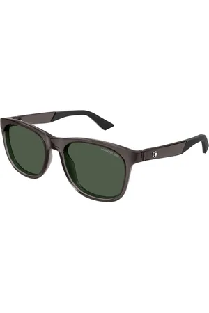 Montblanc Tilbehør, Herre, Grå, 55 MM, Uld, Stilfulde solbriller i farve 003