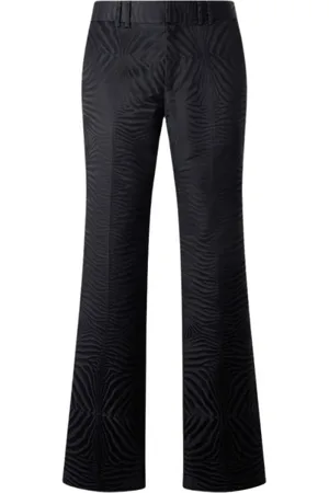 Roberto Cavalli Bukser, Herre, Sort, M, Flarede bukser med tigerhudsmønster