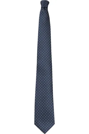 Lanvin Tilbehør, Herre, Blå, ONE SIZE, Silke Faille Polka Dot Slips