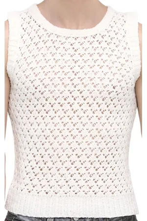 Maison Margiela Top, Herre, Hvid, XL, Nylon, Strikket Tanktop