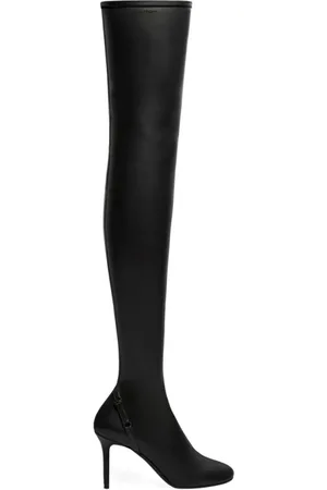 Courrèges Sko, Dame, Sort, 37 EU, Læder, Lårhøje Stiletstøvler