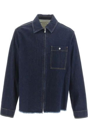 Lanvin Skjorte, Herre, Blå, M, Denim, Denimskjorte