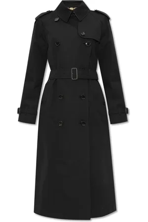 Burberry Frakke, Dame, Sort, 3XS, Bomuld, Waterloo Trenchcoat