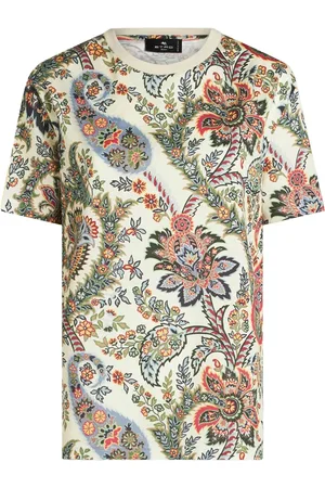 Etro Top, Dame, Flerfarvet, S, Bomuld, Floral Paisley Print Bomulds T-shirt
