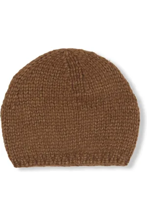 Cortana Tilbehør, Dame, Brun, S, Uld, Baby Alpaca og Silke Strikket Beanie