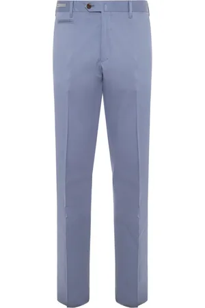 corneliani Bukser, Herre, Blå, 4XL, Bomuld, Slim-fit Bukser