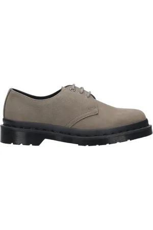 Dr. Martens Sko, Herre, Grå, 45 EU, Læder, Grå Læder 3-Øje Sko