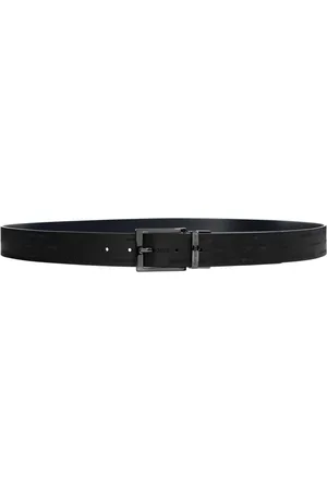 Emporio Armani Tilbehør, Herre, Sort, ONE SIZE, Læder, Simpelt vendbart bælte med spænde