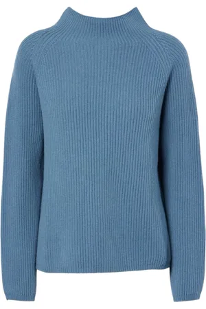 Max Mara Strik, Dame, Blå, S, Uld, Blå Striktrøje Italiensk Design