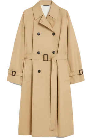 Max Mara Frakke, Dame, , M, Bomuld, Reversible Midi Trenchcoat
