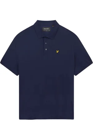Lyle & Scott Top, Herre, Blå, XL, Bomuld, Klassisk Poloshirt