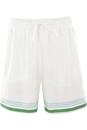 Casablanca Shorts, Herre, Hvid, M, Uld, Stribede Tennis Club Shorts