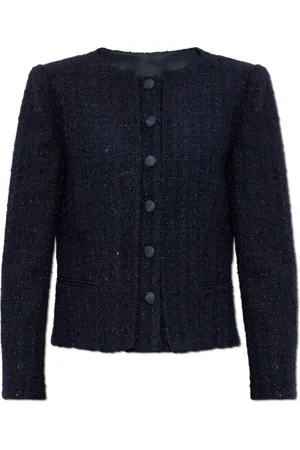 Emporio Armani Jakke, Dame, Blå, M, Tweed, Tweedjakke