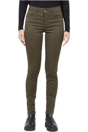 Liu Jo Bukser, Dame, Grøn, W32, Bomuld, High-waisted Divine Skinny Jeans