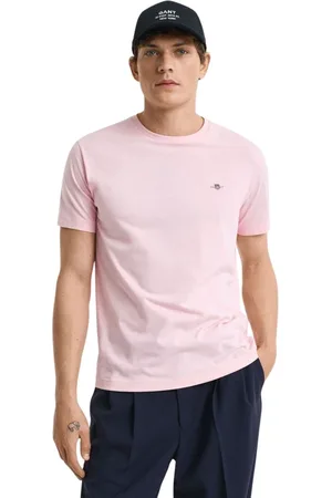 GANT Top, Herre, Lyserød, L, Shield T-shirt Regular Fit Rund Hals