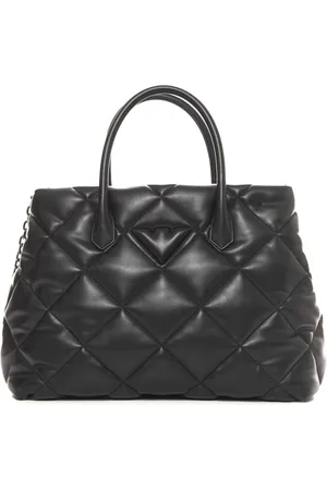 Emporio Armani Taske, Dame, Sort, ONE SIZE, Bomuld, Quiltet Shoppingtaske med Metalkæde