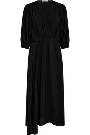 Co`Couture Kjole, Dame, Sort, L, Uld, Asymmetrisk V-kjole