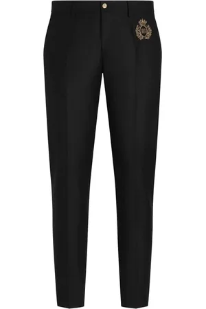 Dolce & Gabbana Bukser, Herre, Sort, 2XL, Uld, Stilfulde bukser til mænd
