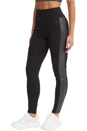 EA7 Bukser, Dame, Sort, 3XL, Leggings med høj talje og elastisk materiale