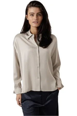 Drykorn Bluser & Skjorter, Dame, , L, Elegant Bluse med V-udskæring og Slids
