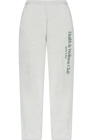 Sporty & Rich Bukser, unisex, Grå, XL, Bomuld, H&W Crest Sweatpant Heather