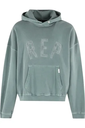 Represent Sweathshirts & Hoodies, Herre, Grøn, M, Bomuld, Grøn Applique Hoodie