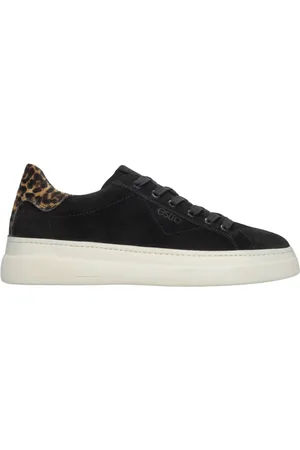 Estro Sko, Dame, Sort, 38 EU, Sorte sneakers med dyreprint