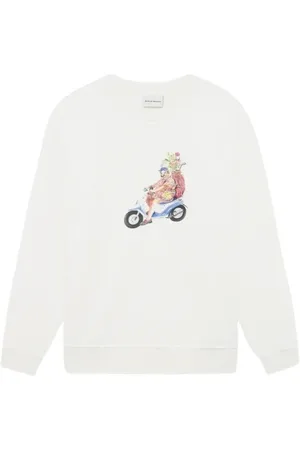 Drôle de Monsieur Sweathshirts & Hoodies, Herre, Hvid, L, Bomuld, Bomuldshættetrøjer til mænd og kvinder