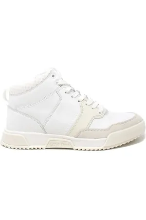Calvin Klein Sko, Herre, Hvid, 44 EU, Læder, Høj-krave Sneakers