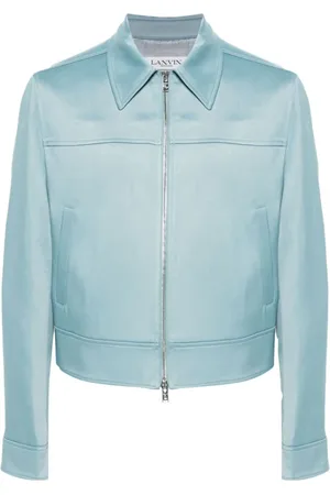 Lanvin Jakke, Herre, Blå, L, Satin, Floral Sequin Jakker