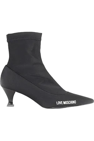 Moschino Sko, Dame, Sort, 36 EU, Læder, Elastiske pumps med logo-strop