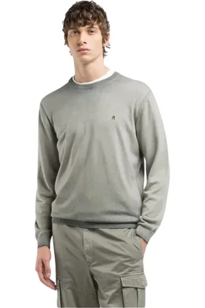 Replay Strik, Herre, Grøn, S, Bomuld, Crew Neck Cotton Sweater Herre