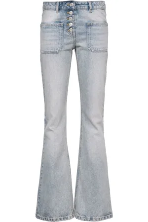 Courrèges Jeans, Dame, Blå, M, Denim, Flared Denim Jeans
