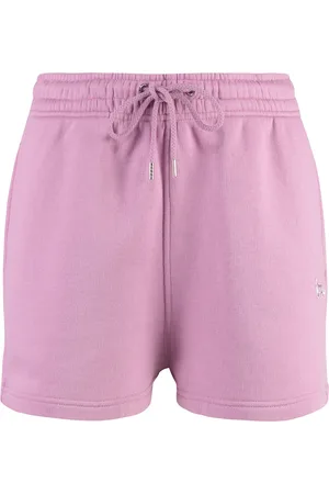 Maison Kitsuné Shorts, Dame, Lyserød, L, Bomuld, Baby Fox Patch Regular Jog Shorts