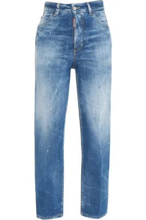 Dsquared2 Jeans, Dame, Blå, 3XS, Bomuld, Blå Jeans med Brugt Look `Boston`