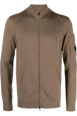 C.P. Company Strik, Herre, Grå, M, Bomuld, Strikket Cardigan