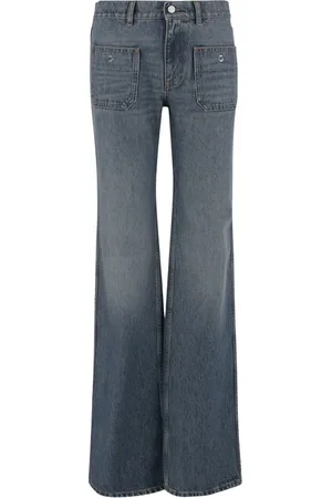 COPERNI Jeans, Dame, Blå, XS, Bomuld, Wide Leg Bomuldsdenim Jeans