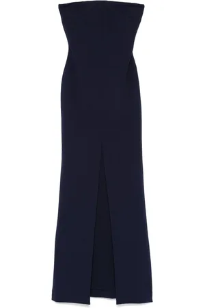 Solace Kjole, Dame, Blå, XS, Uld, Navy Blå Stropløs Kjole