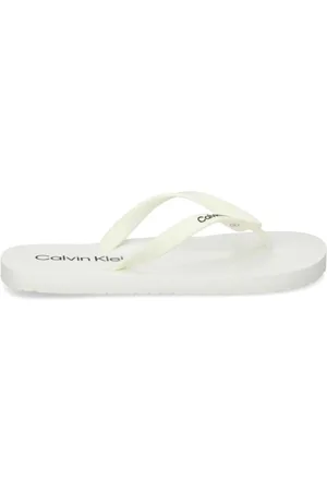 Calvin Klein Sko, Dame, Hvid, 44 EU, Gummi Flip Flops