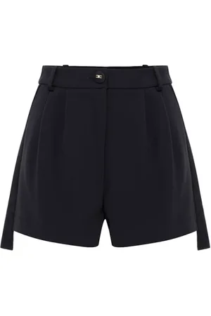 Elisabetta Franchi Shorts, Dame, Sort, L, Polyester, Sorts i Smoking-stil, Sort