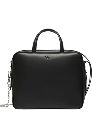 Max Mara Taske, Dame, Sort, ONE SIZE, Uld, Stilfuld læder skuldertaske